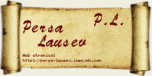 Persa Laušev vizit kartica